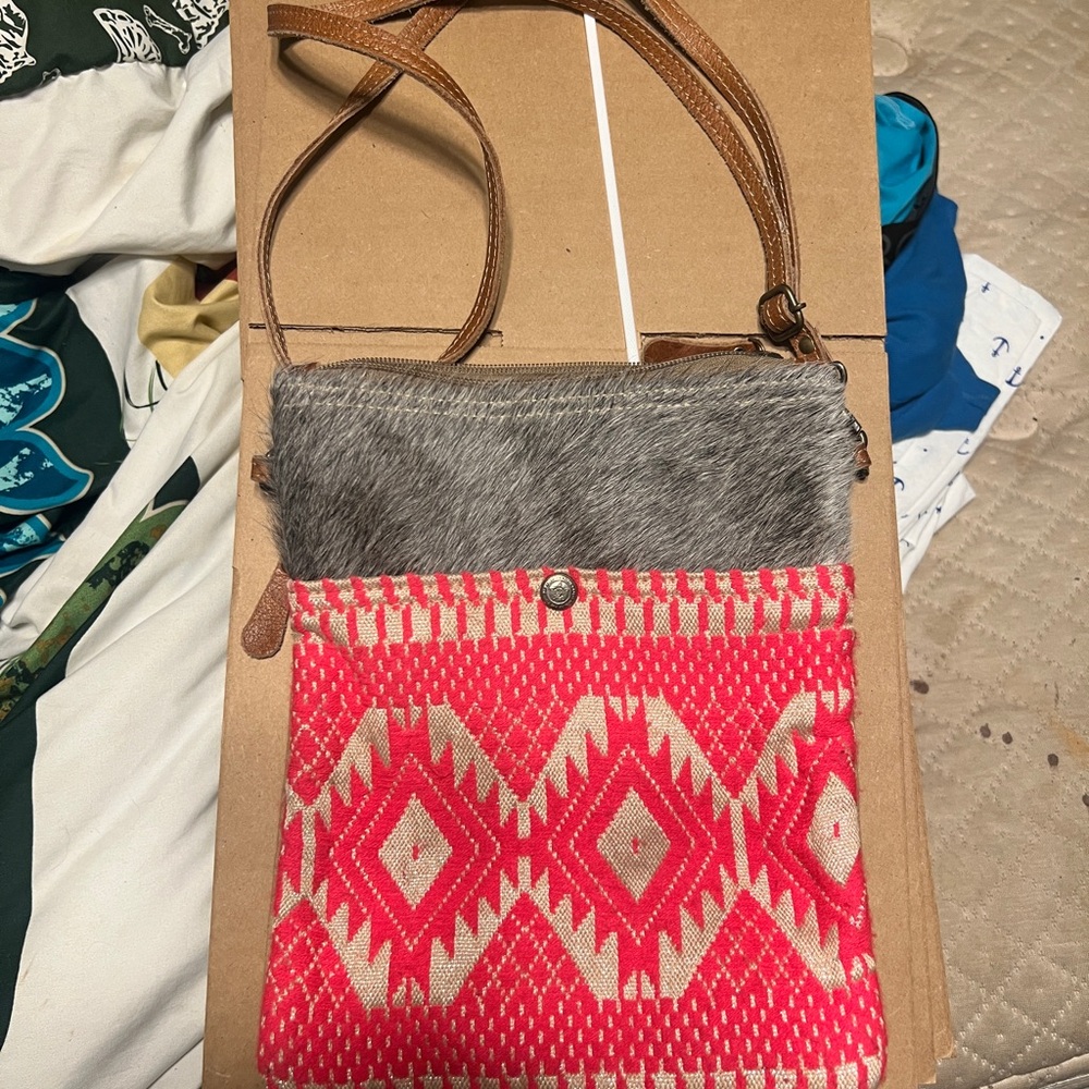 Myra Bag Pink Petals Small and Crossbody Bag with Callouts